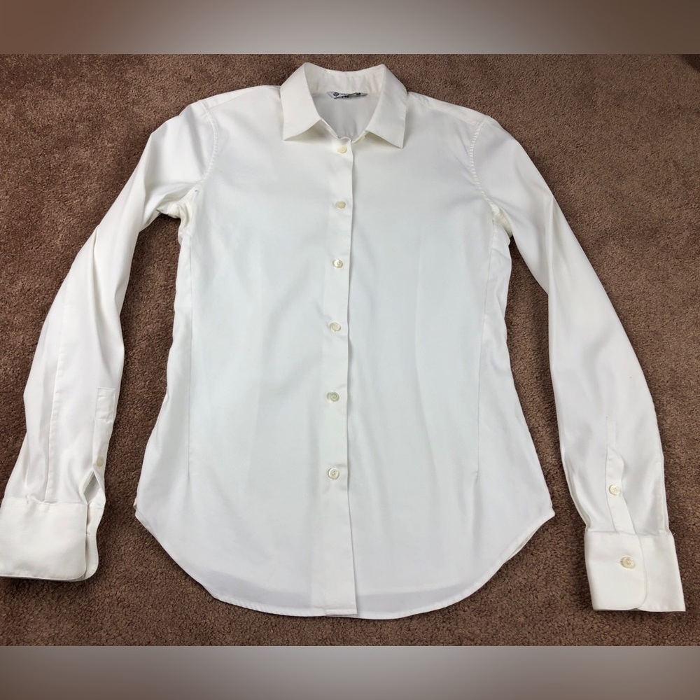 Loro Piana Solid White Button Front Blouse Size 40 (U.S. 4)